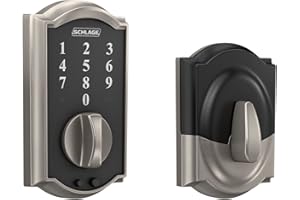 SCHLAGE BE375CAM619 Touch Camelot Deadbolt Electronic Keyless Entry Lock, Satin Nickel, Pack of 1