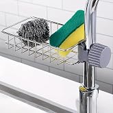 Lavabo S&uuml;ngerliği Ayarlı Musluk Yanı Bulaşık S&uuml;ngeri Tezgah Bezi Organizeri
