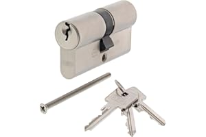 ToniTec Set aus einem Abus Türschloss Schließzylinder A93 + ToniTec Schloss Pflegespray Doppelzylinder 45/75 mm