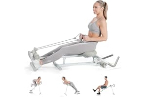 WONDER CORE Attrezzo per l'allenamento Pro Max per la palestra domestica 4 in 1: macchina per remi, pressa per le gambe, scivolo addominale, flessioni, dispositivo fitness per rafforzare la pancia e