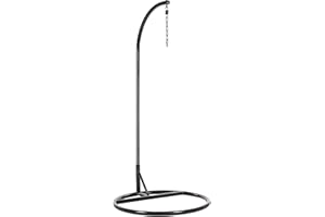 BELIANI Black Stand for Hanging Chair Powder-Coated Steel 200 m with Chain STAN
