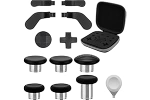 Ninnyi 14PCS Gaming Controller Accessories Set Compatible with Xbox Elite Series 2 Including Paddles and Thumbsticks(Black)