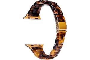 EWENYS Slim Narrow Resin Strap Luxury for Ladies Girls Women, Compatible with Apple Watch Series 9 8 7 41mm, Series 6 5 4 SE 40mm, Series 3 2 1 38mm