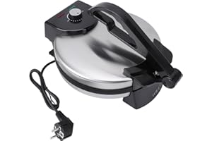 QCWWY Roti-Maker, 1800 Watt Leistung, Doppelseitige Heizung, Tortilla-Maschine, Robuste Konstruktion, Chapati-Maker aus Aluminiumlegierung, Verbrühungshemmende und Rutschfeste
