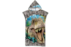 Chickwin Peignoir de Surf avec Capuche, Doux Serviette de Poncho en Microfibre légère et à séchage Rapide Poncho Plage à Langer Peignoir Natation pour Adulte