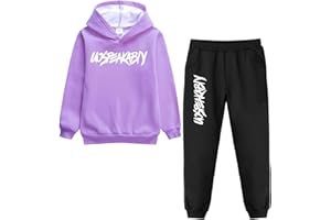 amropi Chándal Niños 2 Piezas Set Sudadera con Capucha y Pantalones Deportivo Jogging Conjunto Ropa 2-15 años