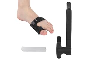 AGATIGE Dedo del pie del corsé, Multi Adhesivo Fractura del dedo del pie Fixator Hallux Valgus Corrección Férulas Protectores del dedo del pie Lesiones Soporte para Hombres Mujeres (Negro)