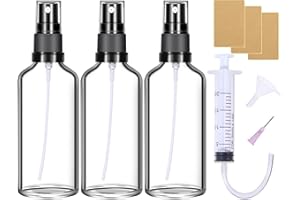 NUTS OT NUTS Flacon Spray Vide Verre 100ml 3 Pcs vaporisateur vide flacon spray parfum Vide Flacon Vide Flacon Parfum Vide Rechargeable Mini Bouteille Spray Vide Transparent pour Cosmétique Huiles Essentielles