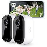 Arlo Essential 2 HD Telecamera WiFi Esterno Senza Fili, Telecamera WiFi Interno, Sirena Allarme Casa, Sensore Di Movimento, V