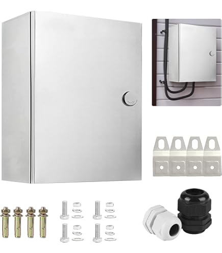 Scatola Derivazione Esterna In Acciaio Inox | 25x20x12 Cm Impermeabile IP54 | Per Impianti Elettrici - Foto 9