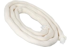 Nklaus 3 m Wick with Fibreglass Insert Glass Fibre Wick Round Diameter 12 mm for Melting Light Spirit Lamp Oil Lamp for Purified Lamp Oil Paraffin Oil Permanent Wick Garden Torch Petroleum Lamp 1267