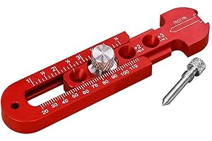 Holzbearbeitungs-Kompass-Anreißer,CEIEVER Holz-Anreißwerkzeug einstellbar Linear Arc Dual-Zweck Scriber kreisförmiges Zeichenwerkzeug Aluminiumlegierung verstellbares Anreißlineal für Tischler
