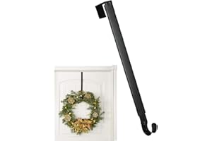 Smileshiney Cintres de Couronne de Porte réglables - Support de Couronne Robuste et Extensible - Crochets Utilitaires pour Noël, Pâques, Halloween, récolte d'automne