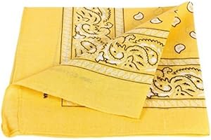 PURECITY© Bandana Original Paisley Pure Coton Foulard Qualité Supérieure - Dimensions 52 cm x 52 cm - Nouvelle collection