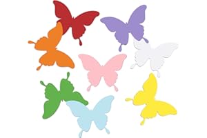 UNIIDECO 80 Butterfly Shape Cutouts for Classroom, Multicolor Cardboard Cutouts, Kid Teachers DIY Crafts Projects Decor Supplies, Bulletin Board Decorations for Wall