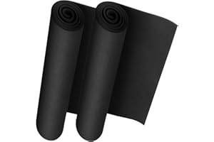 Do²ping 2-Rollen Schwarz Eva Foam 4mm, EVA Schaumstoff für Cosplay, 35.5x150cm mit hoher Dichte 86kg/m3 Eva Schaumstoffplatte für Kunsthandwerk Kostüm DIY Projekt (2PCS 4mm Schwarz)