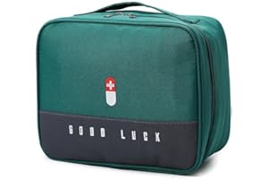 HUATEEN Botiquin de Primeros Auxilios,Kit de Primeros Auxilios de Viaje Bolsa Médica Portátil Auxilios Vacía Casa Primeros Impermeable para Oficina Hogar Deportes Viajes Camping Senderismo