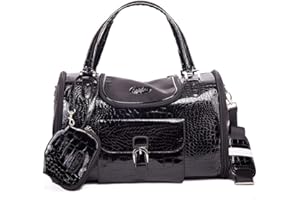 CHYIR Haustier-Tragetasche, Schultertaschen, wasserdichter Stoff, Hundehandtasche, Welpengeldbörse, Katzentasche, geeignet für kleine Hunde und Katzen, Wandern, Reisen (L, schwarz)