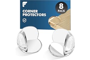 shinfly Corner Protectors for Baby, 8 PACK Thick Table Furniture Edge Protectors for Kids with Strong Adhesion, Sharp Corners Guard & Edge Safety Proofing(Clear, Round)