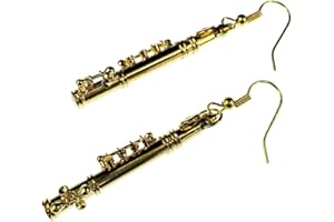 Miniblings Flute orecchini flauto flautista placcato Orchestral + Box - gioielli moda in argento a mano I orecchini orecchini
