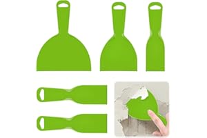 Flintronic Zestaw skrobaków do szpachli, 5-pak plastikowych szpachli, elastyczne narzędzia do skrobania farby, plastikowy skrobak do pakowania, tapet, naklejki do usuwania, naklejek, łatania (zielony)