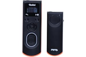 Rollei Wireless Fernauslöser für Nikon – erlaubt die kabellose Fernauslösung, Langzeitbellichtungen, Serienbild und Zeitintervall Aufnahmen Ihrer (Hersteller) DSLM/DSLR Kamera, LCD-Display beleuchtet