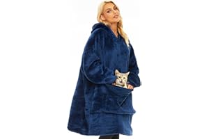 Lushforest Blanket Sweatshirt,Oversized Hoodie Wearable Blanket,Soft Warm Comfortable Giant Front Pocket for Men Women Teens Friends