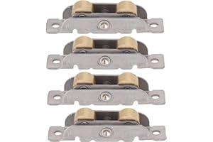 MARHYNCHUS 4 Pezzi Rullo per Porta Scorrevole per Porta Finestra Binario per Porta Finestra Accessorio Rullo Ruota Vetro Rame Viti con Cuscinetto a Sfera Puleggia Ruota per Porta Scorrevole