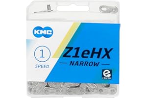 KMC Z1eHX Narrow Chain, Silver, 112 Link