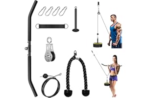 FASPUP Poulie Musculation Cable, Tirage Maison Triceps Haute et Basse, Entraînement des Bras LAT Pulldown Machine, Équipement pour Biceps Curl