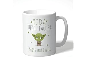 Cheeky Chops Yoda Best Teacher Mug Birthday Mug for Him Her Mug Joke Humour - Teacher Mug Yoda Best Teacher 11oz Ceramic Mug - KMUG07