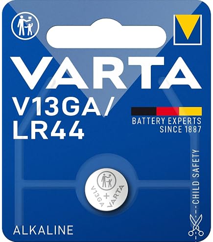 Pilas Alcalinas LR44 A-Force - Paquete De 12 Unidades, 1.5V, 155 MAh, Para Relojes, Calculadoras, Mandos