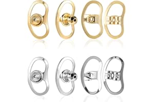 VONJUMA 4 Paia Ferma Orecchini Per Le Orecchie Cadenti Ferma Orecchini Indietro Per Orecchini Pesanti E Borchie Chiusure Orecchini Per Le Donne Oro Platino