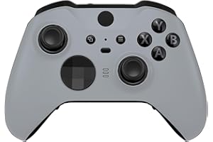 eXtremeRate Carcasa para Xbox One Elite Protectora Placa Frontal Reemplazo Kit Cubierta Shell Funda para Xbox One Elite Series 2 Modelo 1797 Control-Incluye Anillos de Joysticks(New Hope Gray)