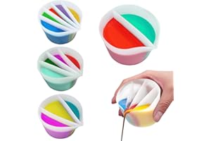 WINMANY Geteilter Becher für Farbgießen Silikon Geteilte Tasse Flüssigkeit Kunst geteilter Becher aus Kunstharz zum Ausgießen Malwerkzeuge DIY Basteln Zeichnen Zubehör geteilter Becher mit Trennwänden