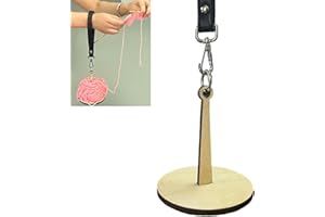 WNV Portable Wrist Yarn Holder with Wrist Strap, Wooden Yarn Holder for Knitting Crochet, Wool Holders When Crocheting Yarn Hanger to Prevent Yarn Entanglement, Crochet Gifts for Crochet Lovers