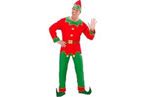 W WIDMANN MILANO Party Fashion - Costume da elfo aiutante di Babbo Natale, elfo, costume di Natale, costumi in maschera
