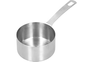 Mätkopp rostfritt stål mätsked hängande mätverktyg med skala kök bakning matlagningstillbehör valfri storlek (3/4