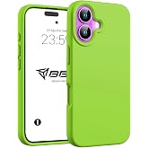 Babylonian iPhone Case Thin Liquid Silicone 3 Layer Fully Coated Soft Gel Rubber Case Cover, Light Green (iPhone 16 41)