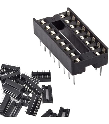 100 Stück DIP IC Sockel 14-Pin - 2.54 Mm Pitch, Schwarz, Für Breadboard & PCB Platinen