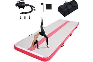 Tuxedo Sailor Tappetino da ginnastica gonfiabile, 10 cm, con pompa ad aria elettrica, per cheerleading, palestra, spiaggia, palestra, uso domestico