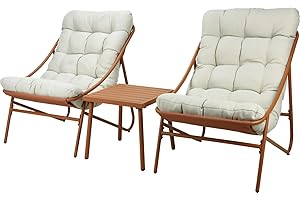 Koopman International Ambiance 3pc Garden Furniture Patio Balcony Set with Cushions (Copper)
