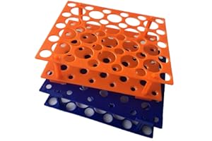 MUHWA 50 portaprovette a centrifuga, arancione/blu, da 10 ml/15 ml/50 ml, (confezione da 2)