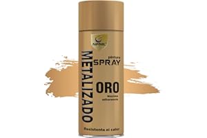 SPSIL Pintura Spray Metalizado 400ml, para Metal/Madera/Plástico (Oro 8592, Paquete de 1), Envío desde España