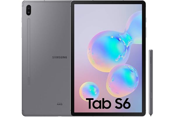 Samsung Galaxy Tab S6 WiFi Tablet 10,5" (128 Go, S Pen, sAMOLED, 1600 x 2560 Pixels) Gris