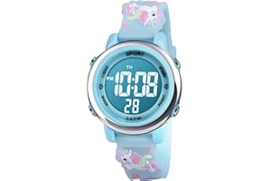 Vicloon Montre Enfant, Montre Enfant Étanche Numérique Sport, Montre Conception de Dessin Animé 3D Digitale, Montre Enfant LED Rétro Eclairage pour 3 à 11 Ans Fille Garçon