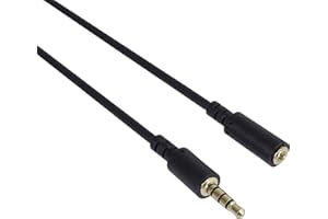 PremiumCord Cavo Jack 3,5 mm 4 Pin, per Trasmissione Audio E Voce, Consente L'Utilizzo di Un Microfono, Cavo Prolunga Audio Cuffia Aux, M/F, Lunghezza 2 m