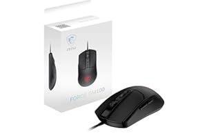 MSI FORGE GM100 Gaming Mouse – Sensore ottico 6400 DPI, design simmetrico, switch con oltre 10 milioni di click, 7 tasti, latenza 8 ms, LED RGB, peso 108 g – cablato