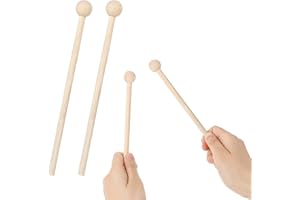 MOZEAT LENS 2 bacchette in legno per bacchette per batteria in xilofono, per yoga, principianti, adulti