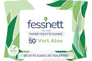 Fess'nett Aloe Vera våt toalettpapper, 50-pack våtservetter